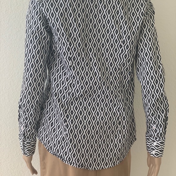 TRISTAN - New western style blouse P S black white - Picture 4 of 7